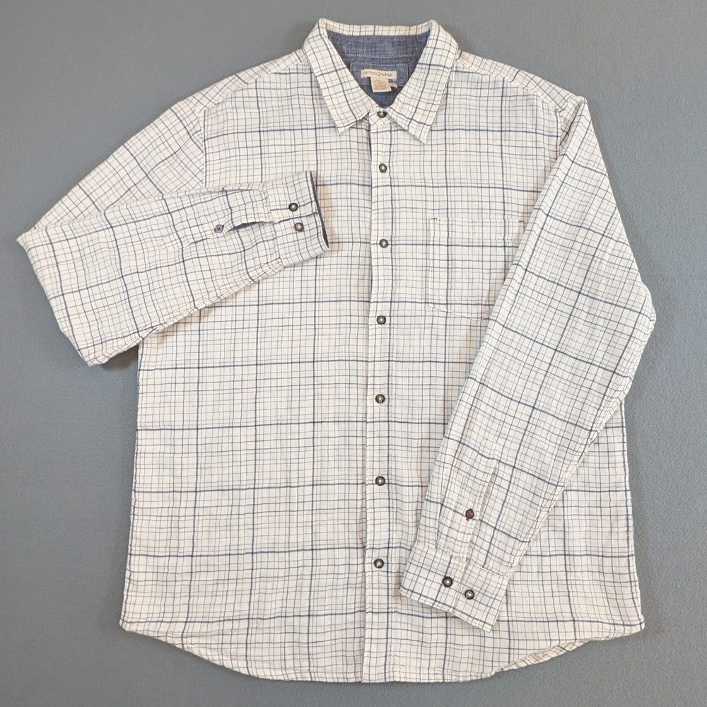 Carbon‎ 2 Cobalt Mens Button Down Long Sleeve Shirt Plaid Size Large - Picture 2 of 7